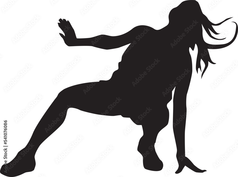 silhouette of a hip-hop dancer silhouette of a hip-hop dancer