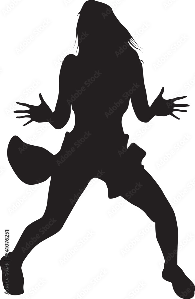 Fototapeta premium silhouette of a hip-hop dancer