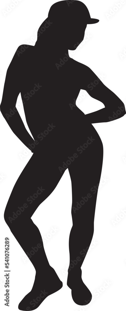 silhouette of a hip-hop dancer silhouette of a hip-hop dancer
