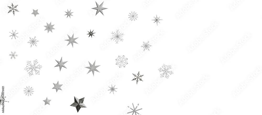 Christmas Card - Snowflakes Of Paper In Frame Christmas Card - Snowflakes Of Paper In Frame