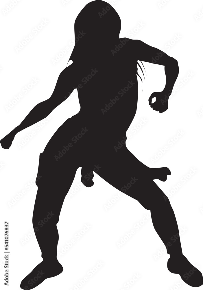 Naklejka premium silhouette of a dancing person