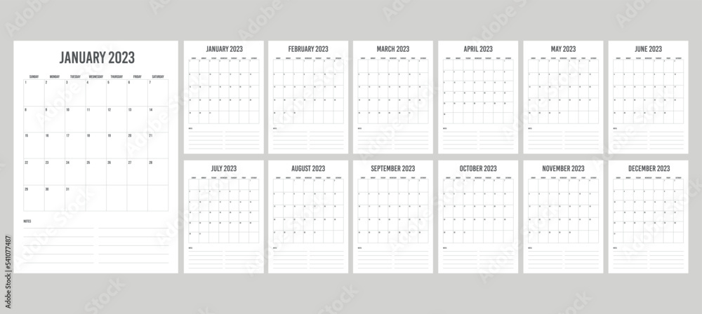 set calendar portrait design, 365 days set calendar portrait design, 365 days