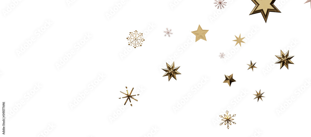 Snowflakes and bokeh lights on the blue Merry Christmas background. 3D render Snowflakes and bokeh lights on the blue Merry Christmas background. 3D render