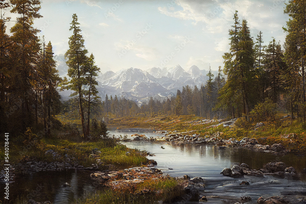 scenic forest illustration scenic forest illustration