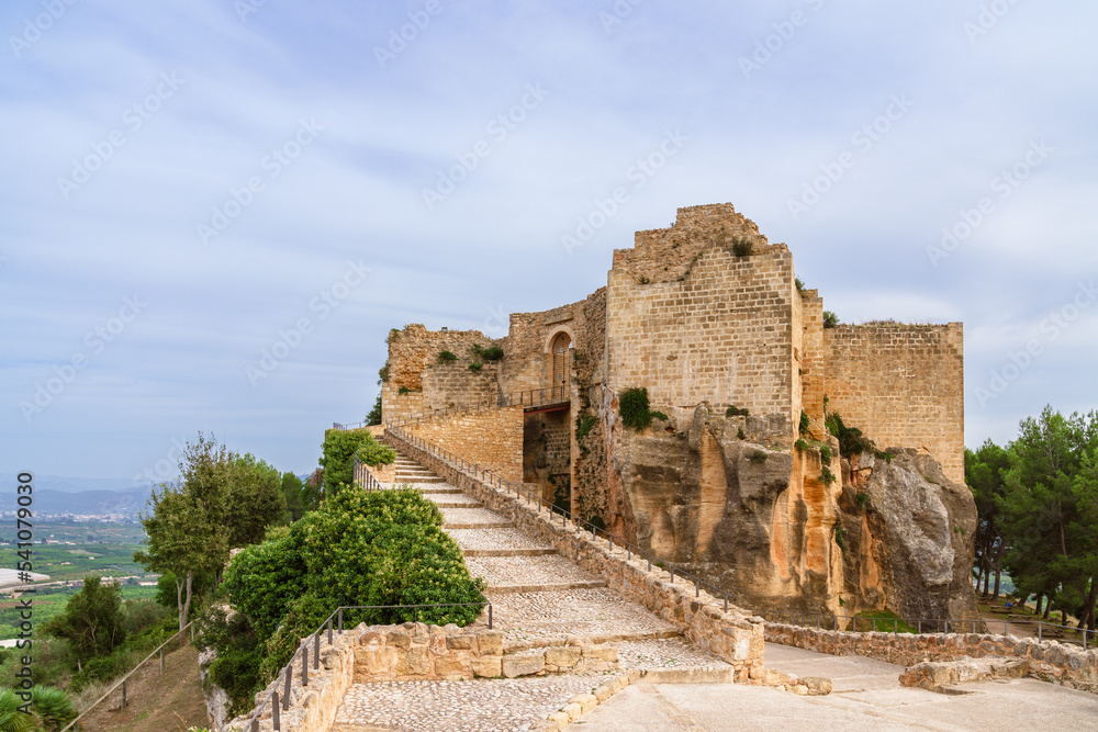 View of Montesa Castle headquarters of the Medieval Montesa order in Spain