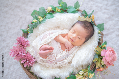 ニューボーンフォト_すやすや眠る赤ちゃん