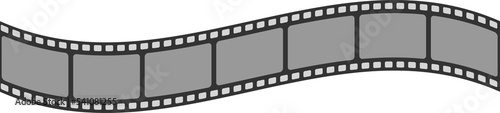 Film strip frame or border. Photo, cinema or movie negative. Old retro film strip frame isolated on white background. Illustration