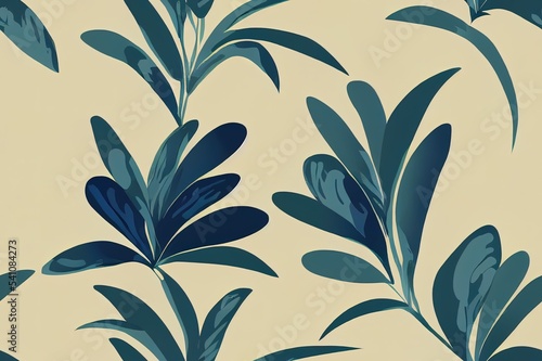 tropical seamless plants pattern, I designed a tropical plant, This picture is seamless,