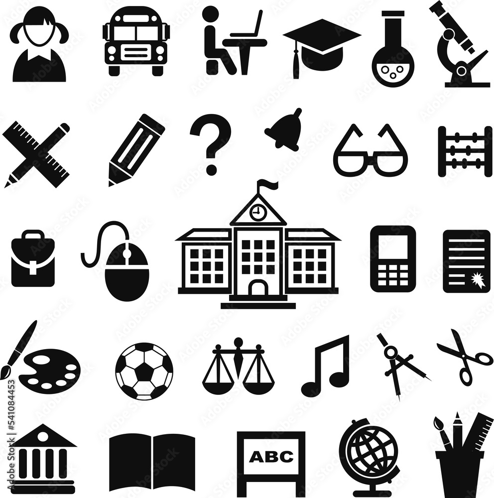 Fototapeta premium School and education icons