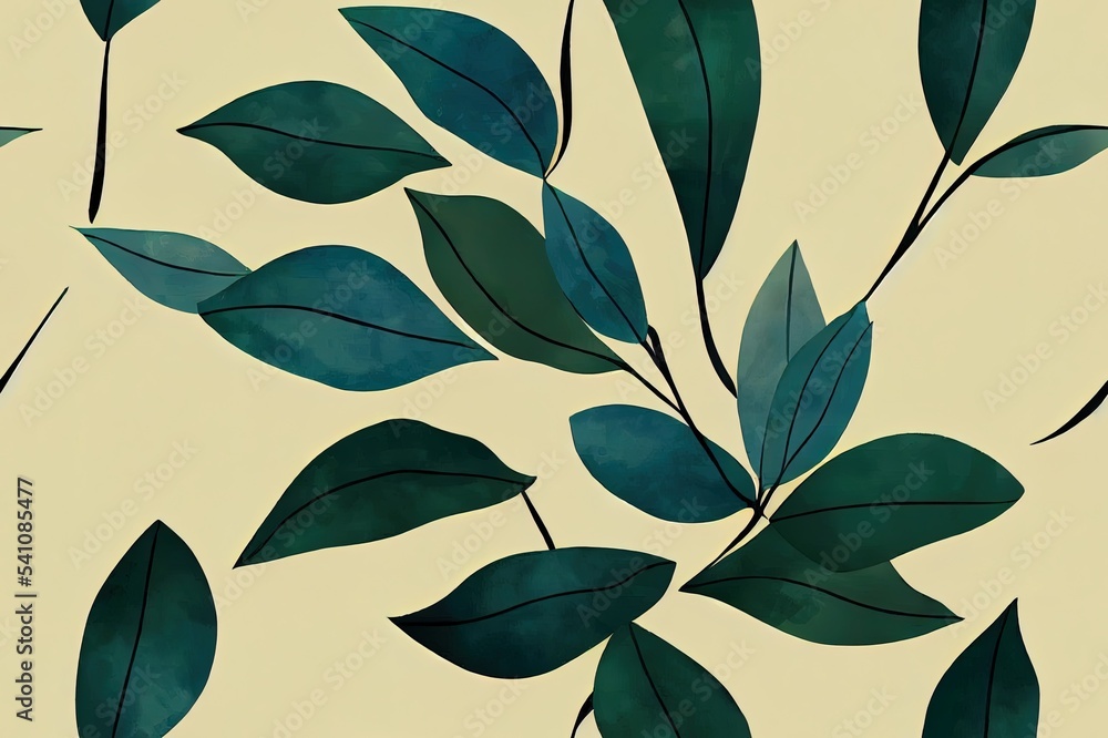 Magnolia flowers, floral background, tropical seamless pattern, luxury wallpaper. Green leaves. Dark vintage hand painted watercolor 3d illustration. Printable modern art, stylish hd mural, tapestry