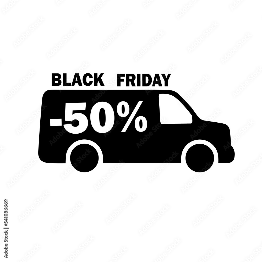 Fototapeta premium Black Friday icon for advertising, banners, leaflets and flyers