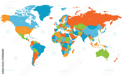 High detailed political map of World © pyty