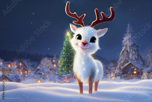 Foto little Christmas reindeer