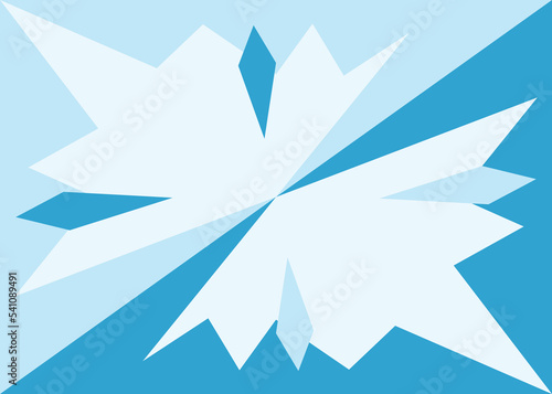 幾何学模様の背景　ギザギザトゲトゲ　青