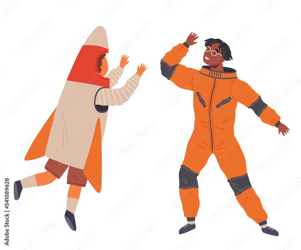 Dancing astronaut, spaceman. Man dressed as astronaut at party. Outfit ...