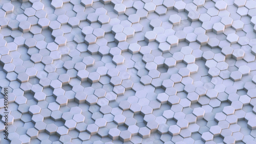 3D Futuristic hexagonal bac...