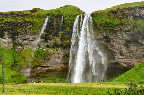 Seljalandsfoss  a waterfall on the South Coast of Iceland.
