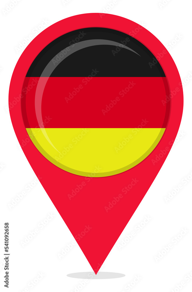 Map pin icons of Germany's national flags Map pin icons of Germany's national flags