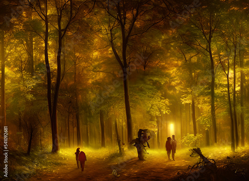 Couple Landscape Sunset Autumn Forest Dark Morning People Dog Path Trees Fall Woman Fog Tree Nature Silhouette Walk Leaves Person Road Walking Winter Woods Park © Kadyn