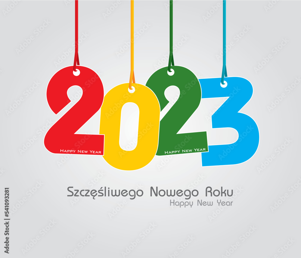 Szczęśliwego nowego roku 2023 - obrazy, fototapety, plakaty 