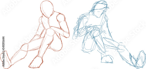 Sketch body man draw