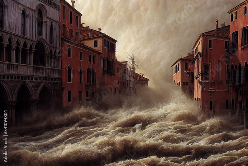 Tablou canvas Venise inondée