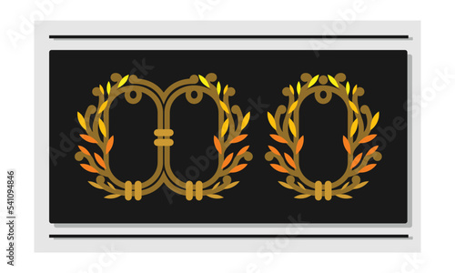 Gold border or frame for photos or invitations