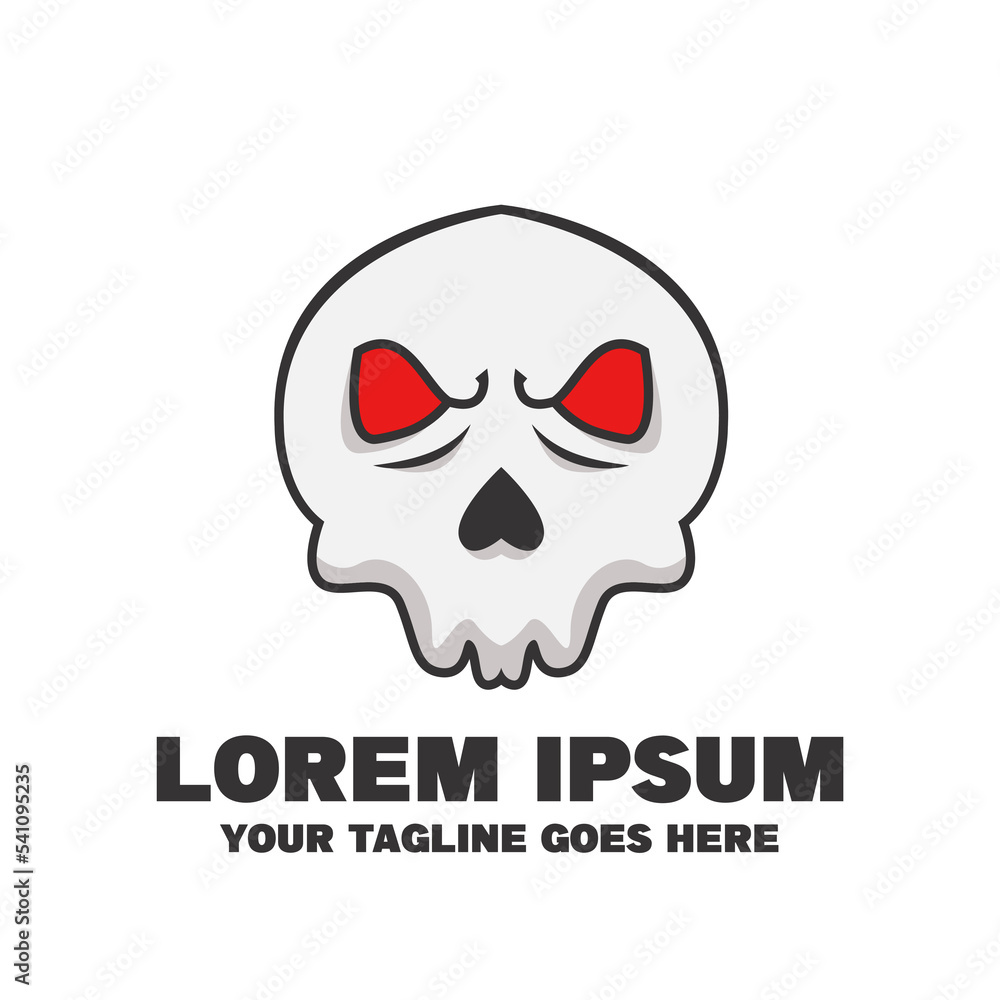 Angry Skull Logo is suitable for clothing, logo, banners, and others. eps 10. easy to edit
