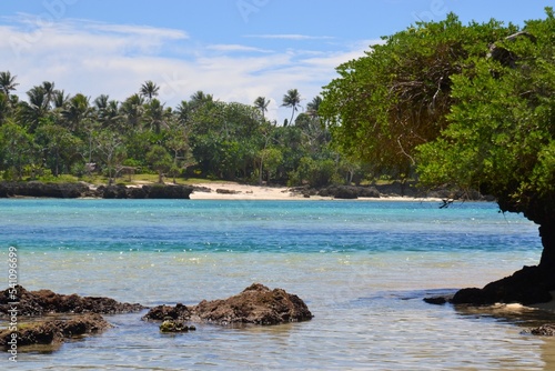 Famous Eton Beach in Vanuatu is stunning lagoon with turquoise water