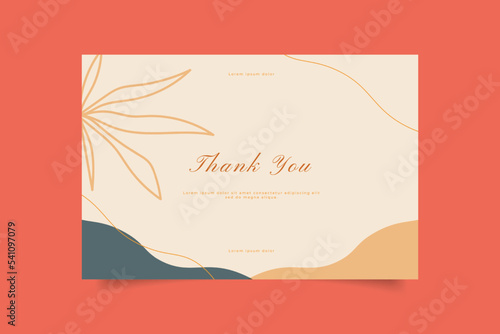 template thank you card minimalist background