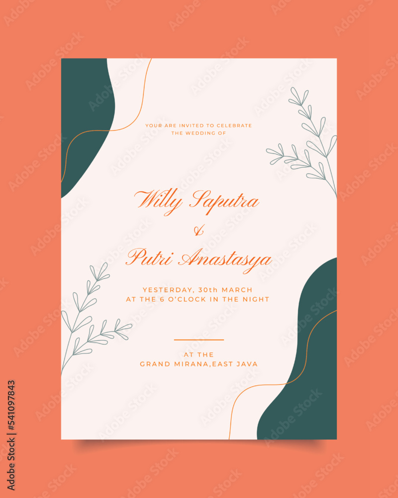 template invitation wedding card