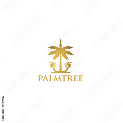 logo design element palm tree