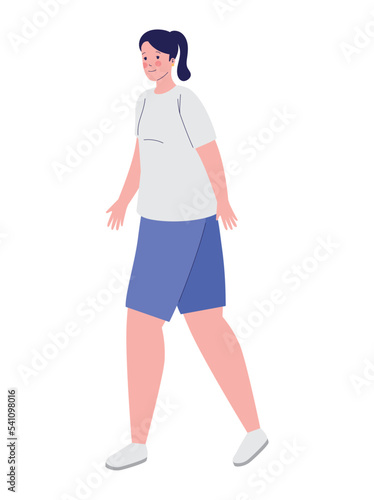 young athletic woman walking © Gstudio