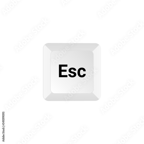 Esc button key vector icon. Escape keyboard logo computer cartoon illustration sign. Esc design technology key design symbol.