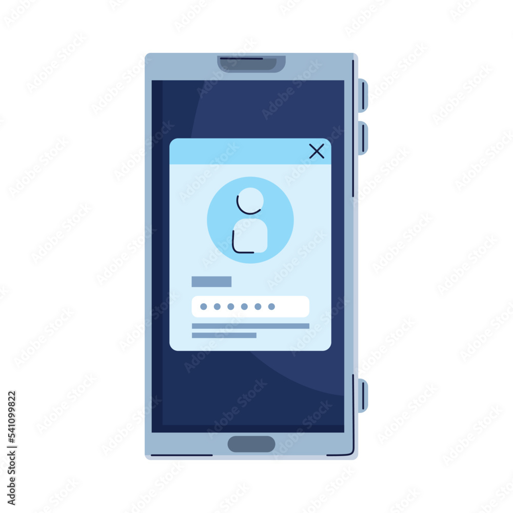 smartphone with account template smartphone with account template