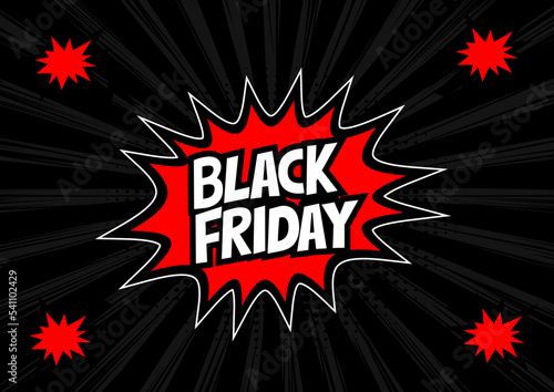 Abstract vector black Friday vector illustration. halftone dot versus comic. Comics book template background. Pop art colorful backdrop.	
