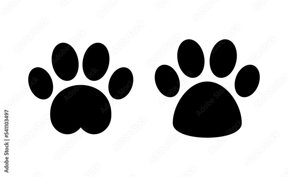 Paw icon vector for web and mobile app. paw print sign and symbol. dog or cat paw Paw icon vector for web and mobile app. paw print sign and symbol. dog or cat paw