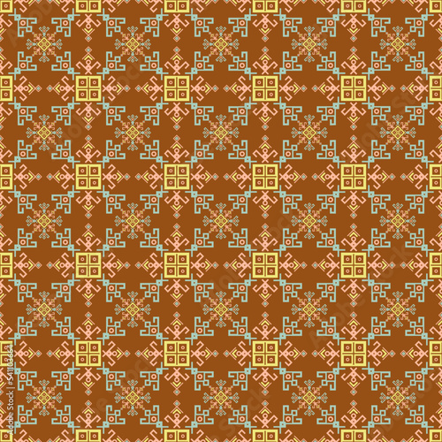 Beautiful ornament ethnic ukrainian embroidery seamless pattern.