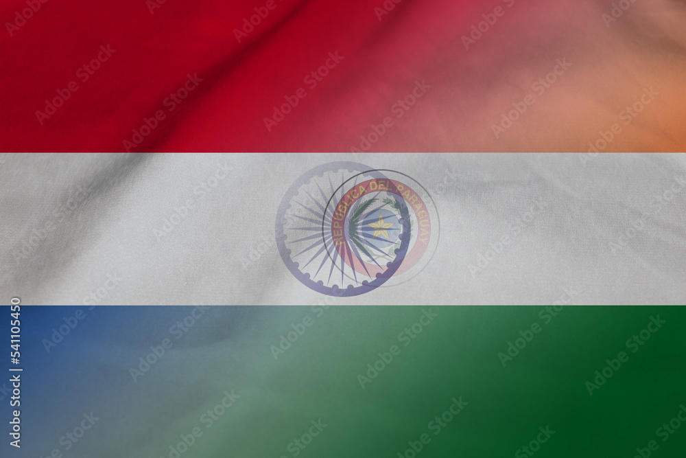 Paraguay and India state flag transborder relations IND PRY Paraguay and India state flag transborder relations IND PRY
