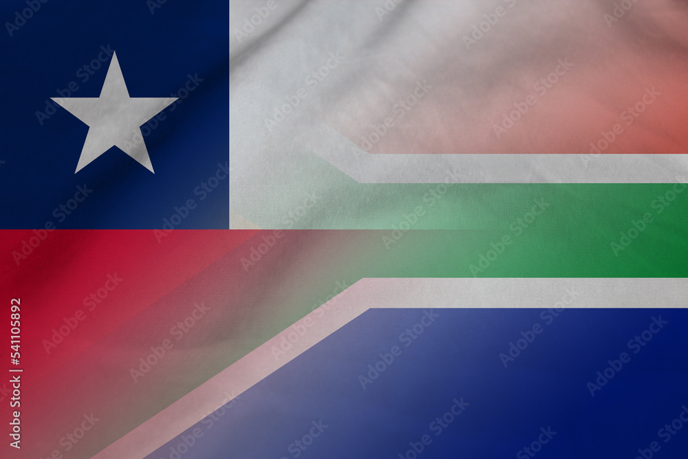 Chile and South Africa national flag transborder negotiation ZAF CHN Chile and South Africa national flag transborder negotiation ZAF CHN