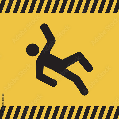 Logo risque de chute.