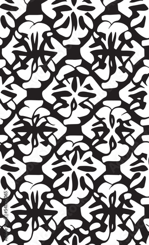 Decorative black and white gothic ornament, base for tattoo