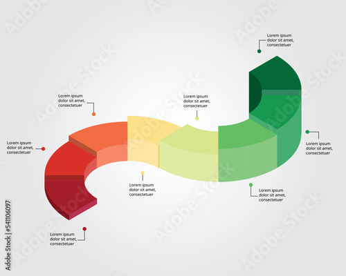 timeline graph chart template for infographic for presentation for 8 element