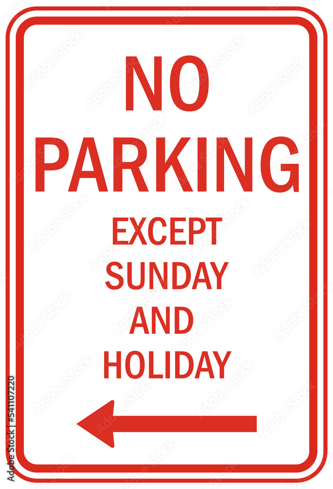 Obraz premium Limited time parking sign no parking set