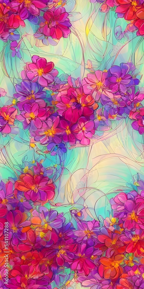 Obraz premium Bright orange, red, and yellow flowers bloom against a white background. The petals are soft and graceful, billowing in the breeze.