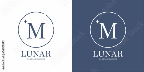 Lunar Logo Design with Letter M