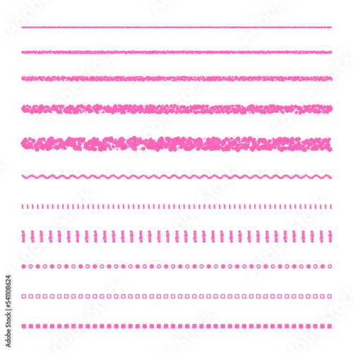 クレヨン素材　いろいろな線セット