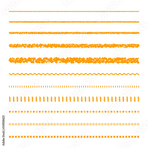クレヨン素材　いろいろな線セット