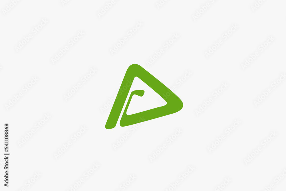 Illustration vector graphic of trianngle with golf stick. Good for logo Illustration vector graphic of trianngle with golf stick. Good for logo