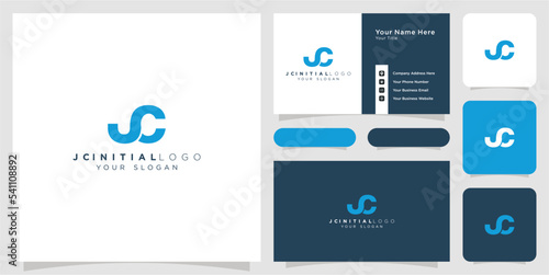 jc logo modern design template card photo